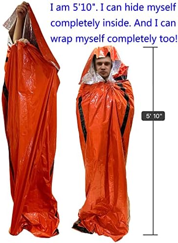 Emergency Sleeping Bags 2 Pack | Portable Emergency Blanket Survival Gear - Image 3