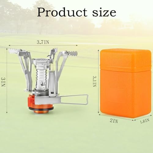 Portable Camping Stove Backpacking Stove, Specialized Hiking Stove Camping Stove with Piezo Ignition Stable Support Wind-Resistance, Camp Stove for Outdoor cooking Camping Hiking Adventure Cooking - Image 3