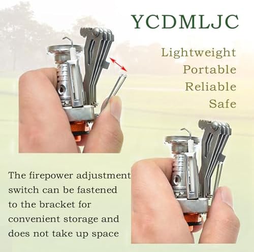 Portable Camping Stove Backpacking Stove, Specialized Hiking Stove Camping Stove with Piezo Ignition Stable Support Wind-Resistance, Camp Stove for Outdoor cooking Camping Hiking Adventure Cooking - Image 6