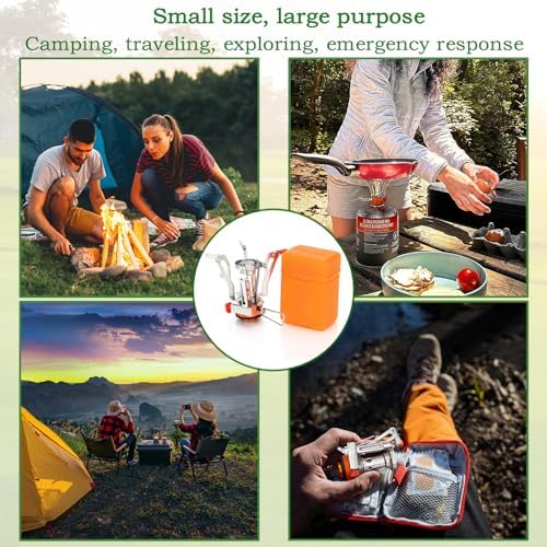 Portable Camping Stove Backpacking Stove, Specialized Hiking Stove Camping Stove with Piezo Ignition Stable Support Wind-Resistance, Camp Stove for Outdoor cooking Camping Hiking Adventure Cooking - Image 7